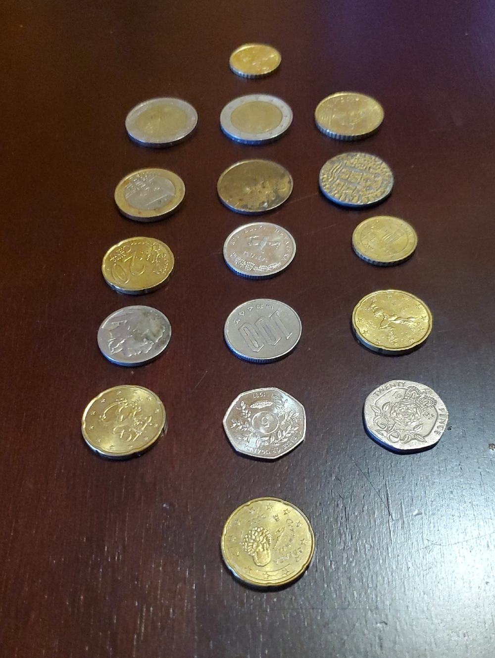 Mixed Metallic Coin Collection - Gold & Silver Tones